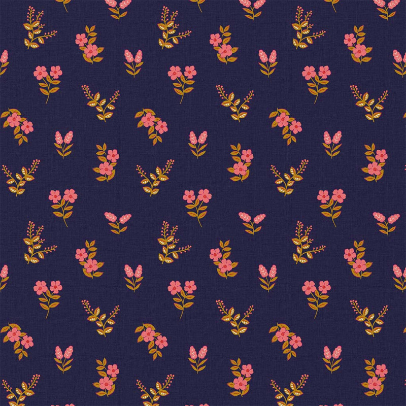 Algodón estampado INSANO Azul / Rosa
